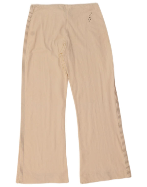 Champion Womens Flare Trainingshose UK 12 Medium Off White Polyamid