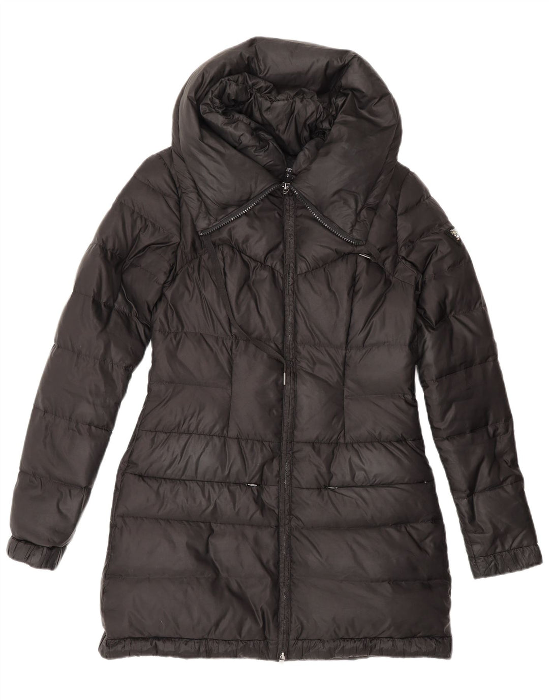 Guess Damen Übergroßer gepolsterter Mantel UK 4 XS Schwarz Polyamid
