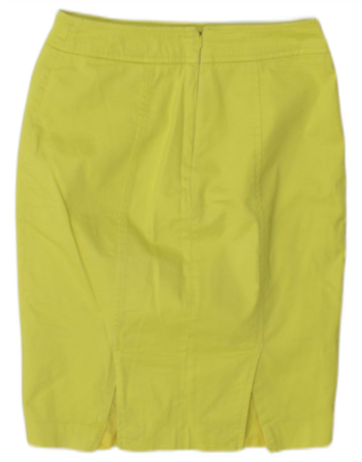 Mossimo Damen Bleistiftrock US 4 Small W27 Gelbe Baumwolle