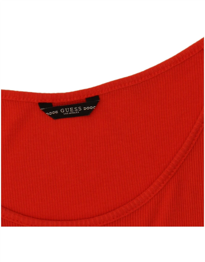 Guess Damen Grafik-Trägershirt UK 12 Mittelrot