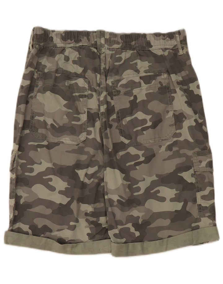 Marks & Spencer Damen-Cargoshorts mit hoher Taille, UK 12, Mittel W30, Khaki