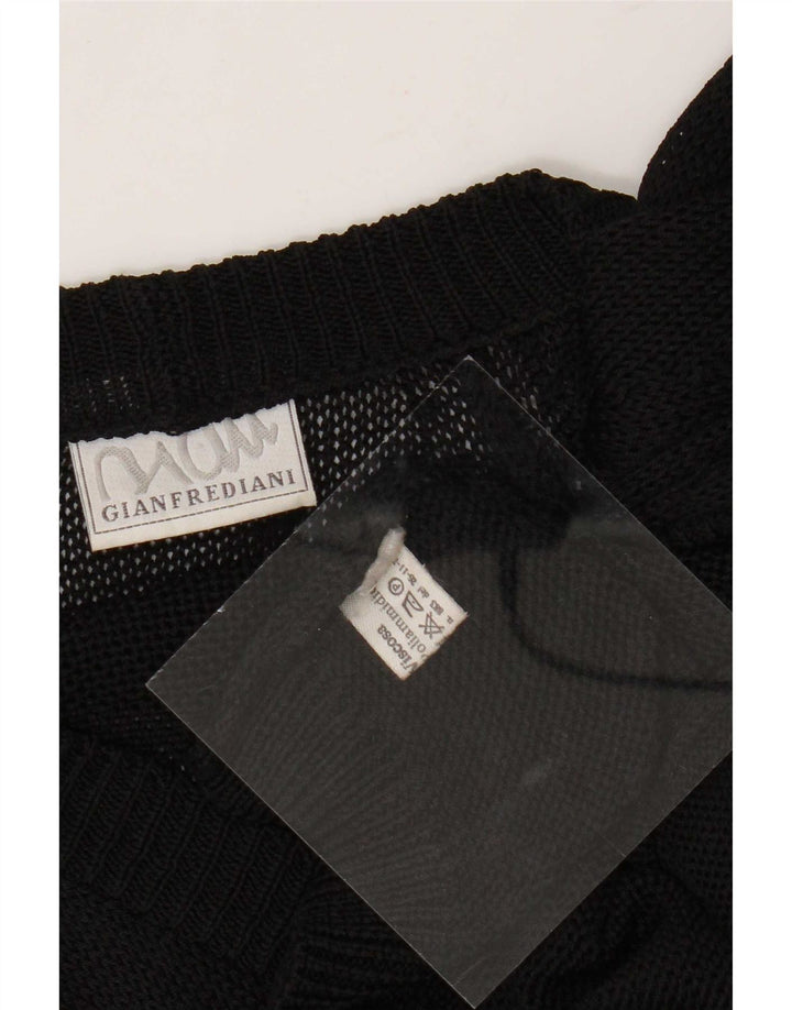 Gianfrediani Damen Longline-Cardigan-Pullover UK 14 Mittelschwarze Viskose