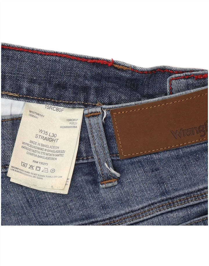 Wrangler Herren Straight Jeans W35 L30 Blaue Baumwolle