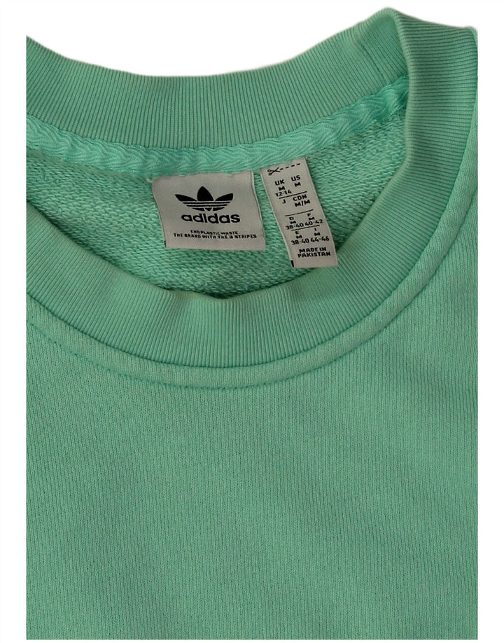 Adidas Damen-Sweatshirt in Übergröße, UK 12/14, Mittelgrün, Farbblock