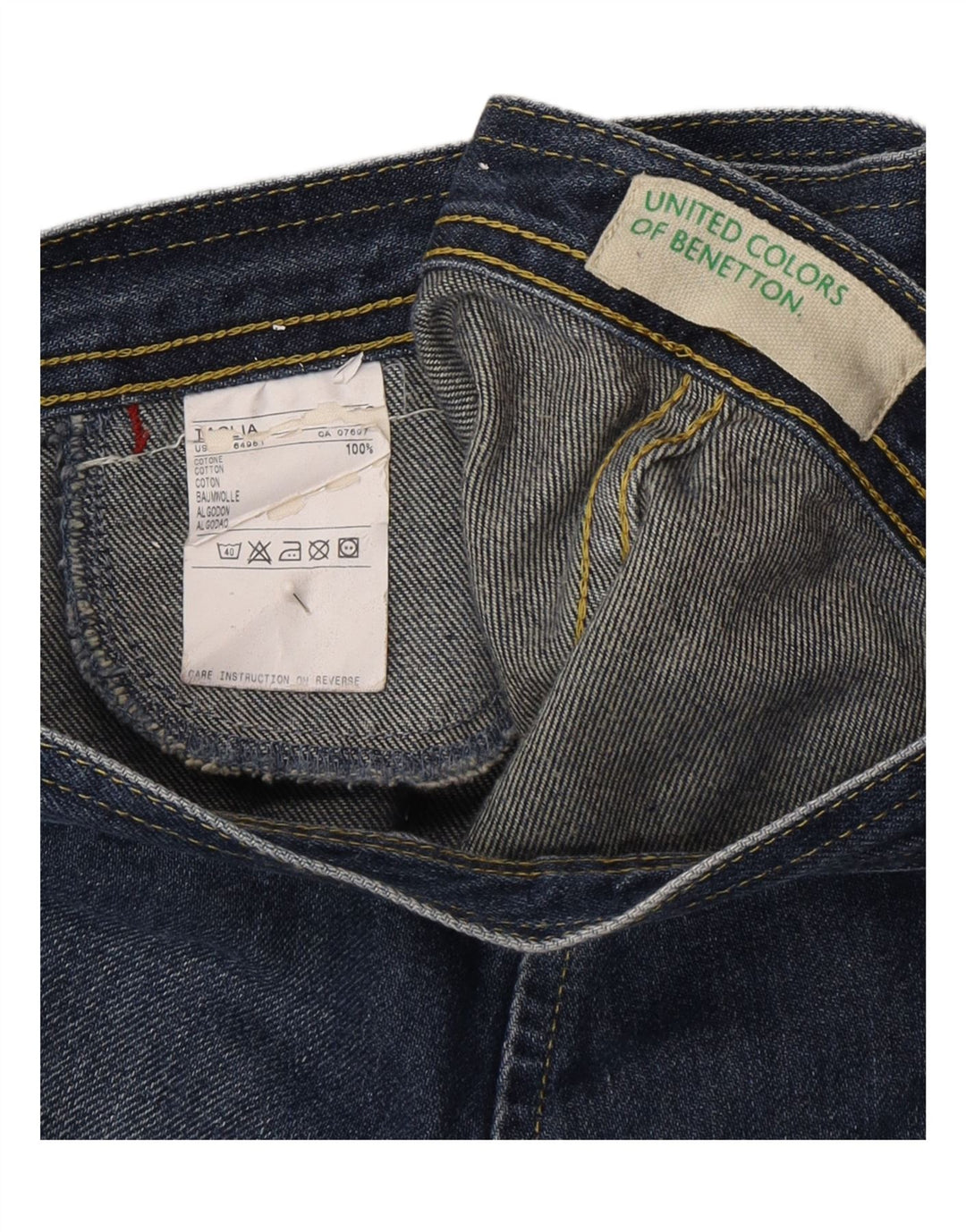 BENETTON Womens Denim Skirt W30 Mediium Blue Cotton Vintage Benetton and Second-Hand Benetton from Messina Hembry 