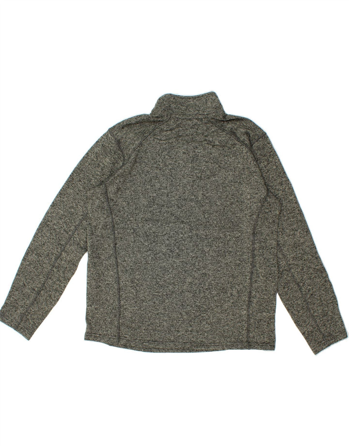 EDDIE BAUER Mens Zip Neck Sweatshirt Jumper XL Grey Polyester Vintage Eddie Bauer and Second-Hand Eddie Bauer from Messina Hembry 