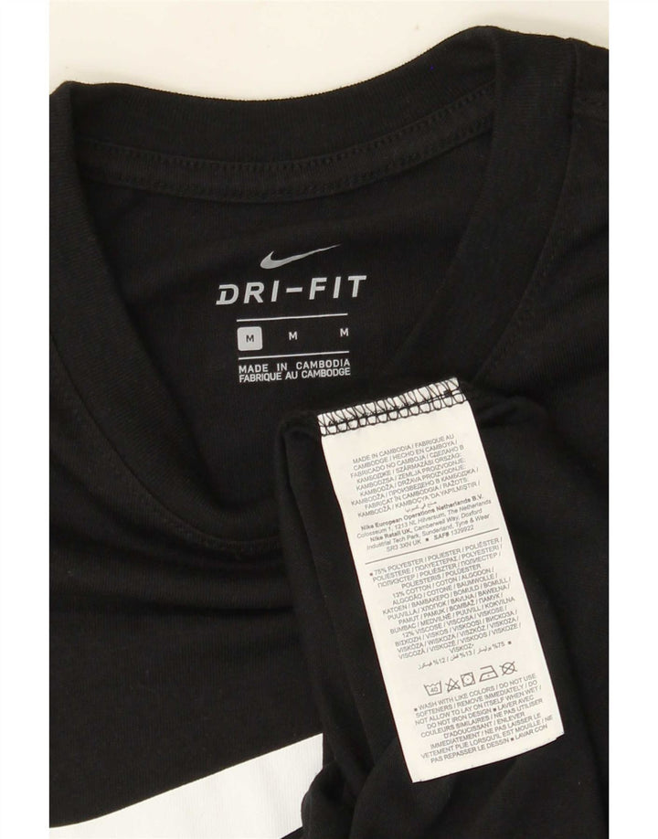 Nike Herren Dri Fit Graphic T-Shirt Top Mittelschwarzes Polyester