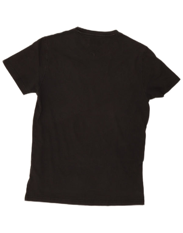 Tommy Hilfiger Herren T-Shirt Top Medium Schwarz Baumwolle