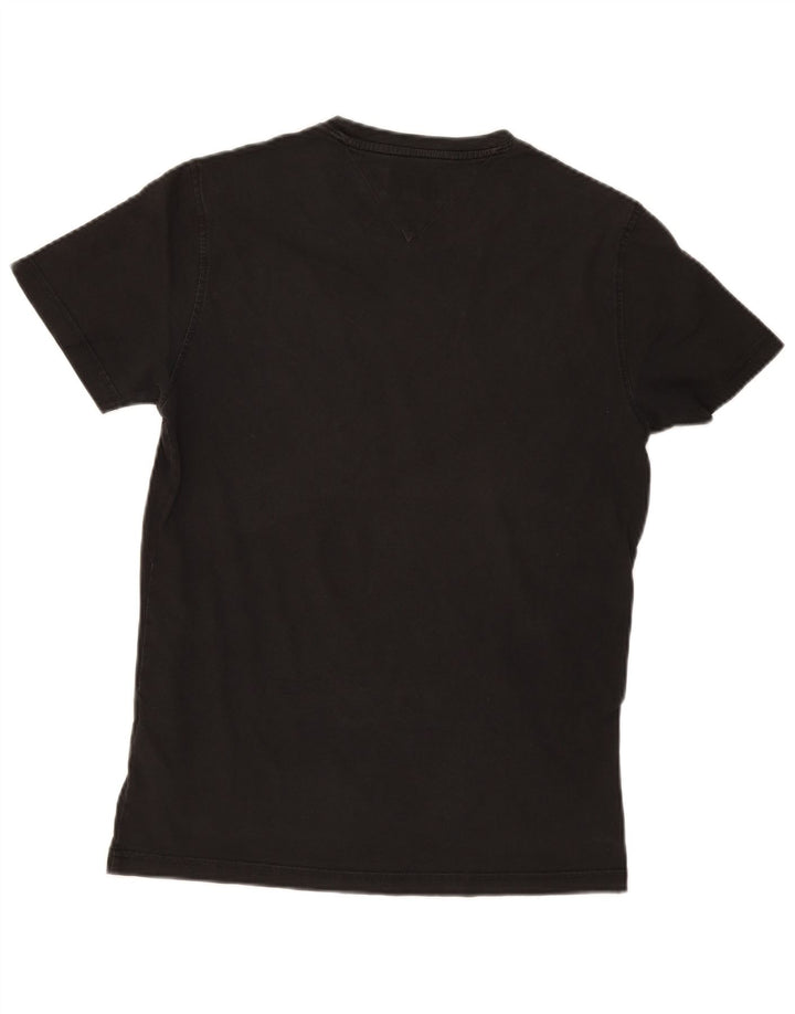 Tommy Hilfiger Herren T-Shirt Top Medium Schwarz Baumwolle
