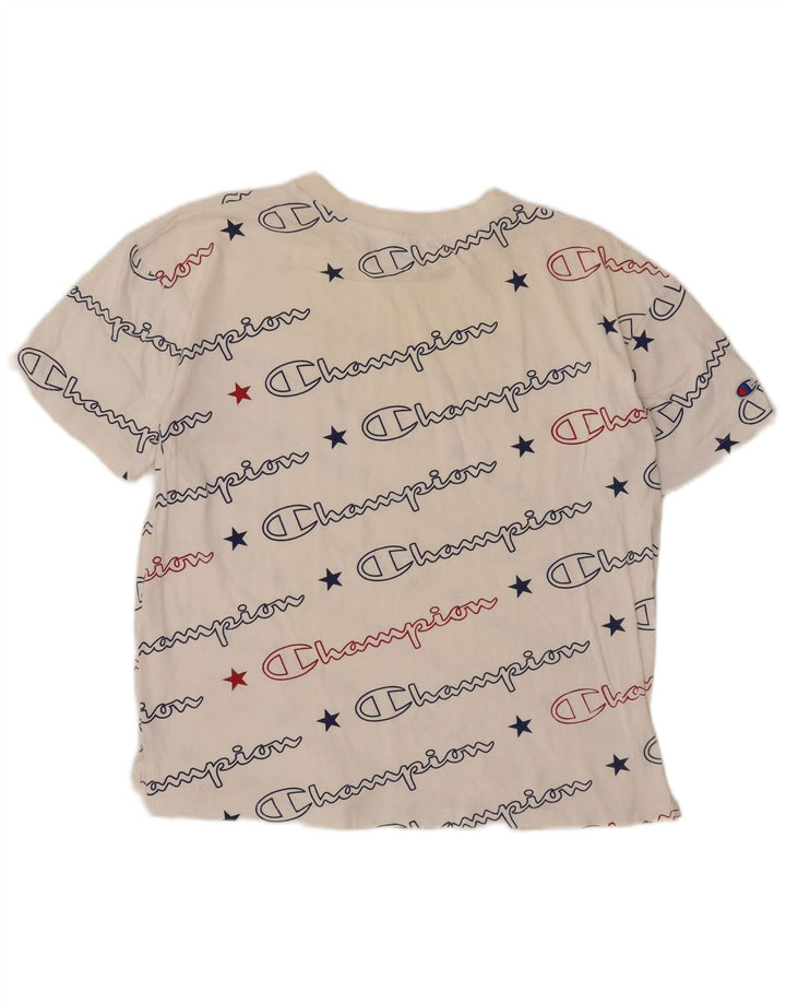 Champion Damen-T-Shirt in Übergröße mit Grafik, UK 10, Größe S, Weiß