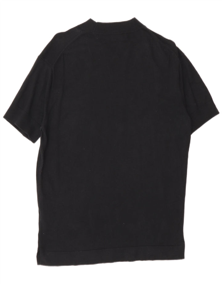 Zara Herren T-Shirt Top XL Schwarz Baumwolle