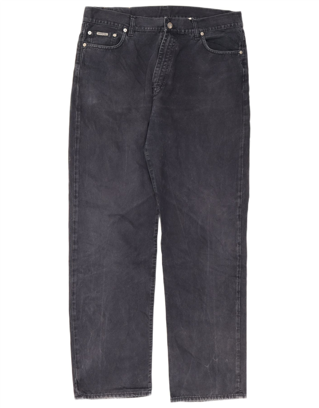 Calvin Klein Herren Straight Jeans W38 L32 Marineblau Baumwolle