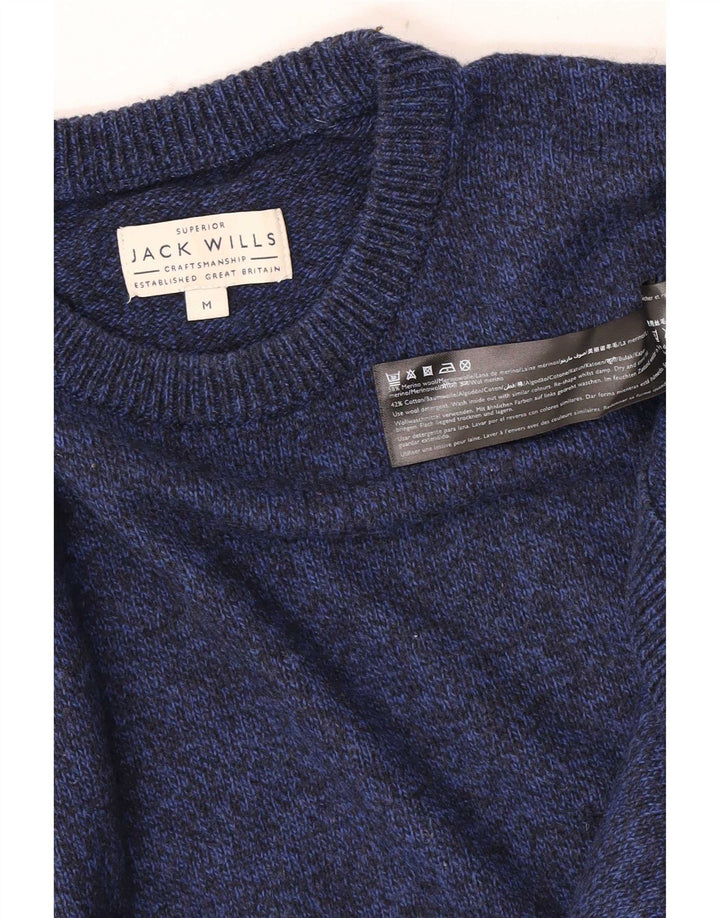 Jack Wills Herren-Pullover mit Rundhalsausschnitt, mittleres Marineblau meliert