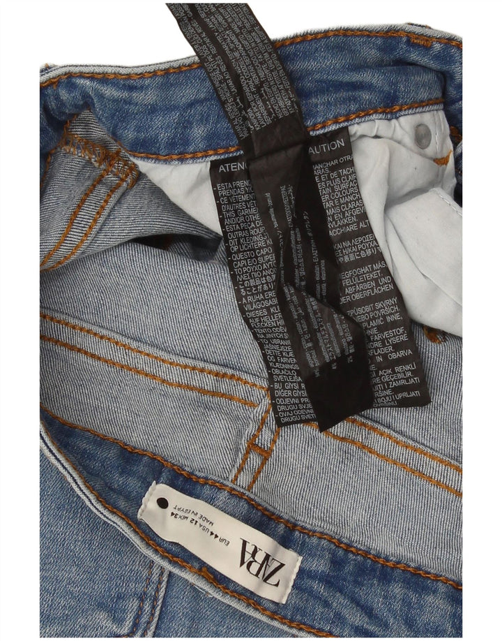 Zara Damen Schlagjeans EU 44 XL W34 L31 Blaue Baumwolle