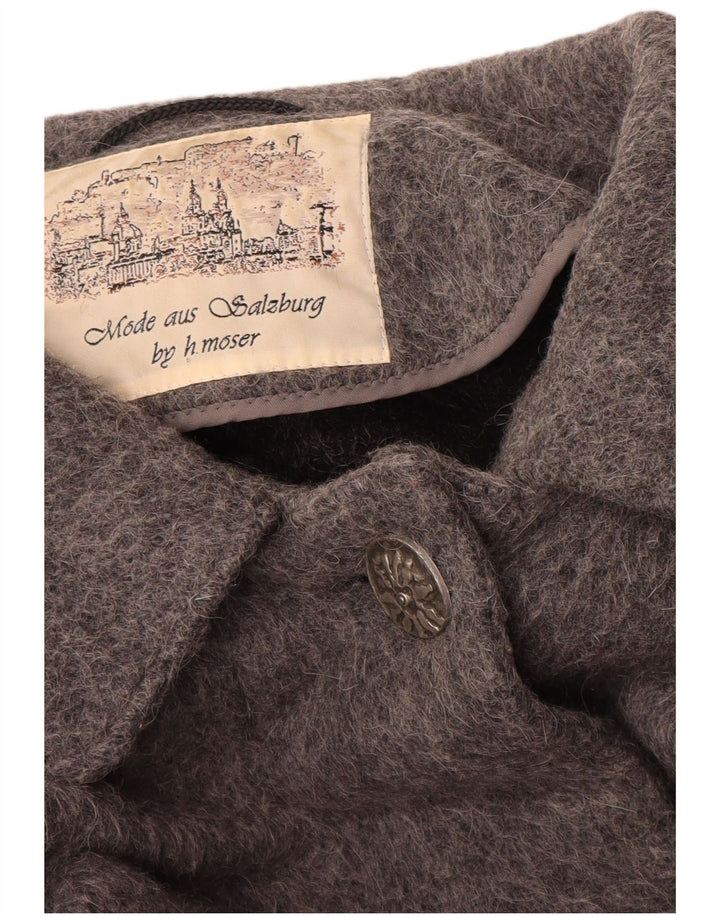H.MOSER Damen Ponchomantel EU 44 XL Graue Wolle