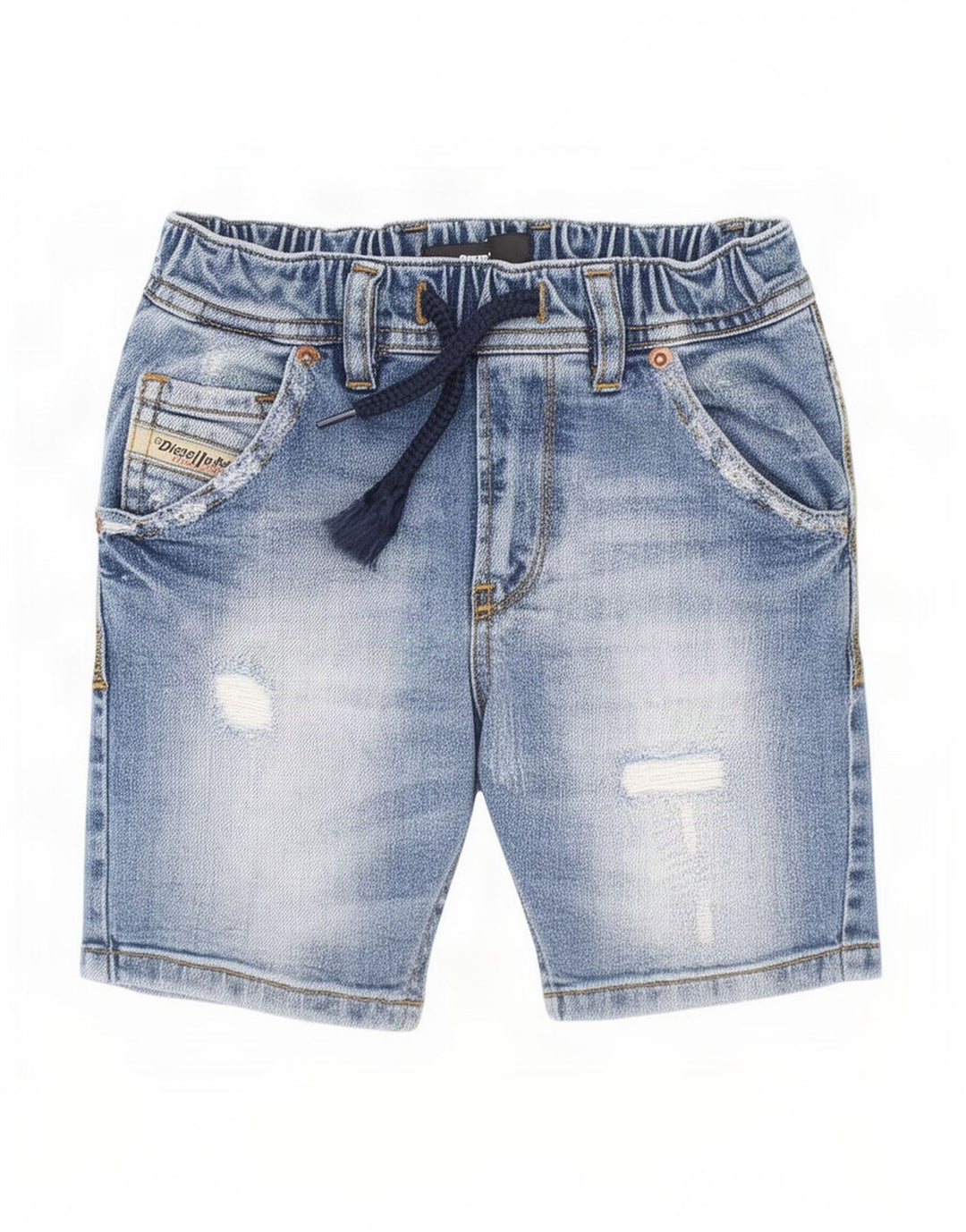 Diesel Jungen Distressed Denim Shorts 3-4 Jahre W20 Blaue Baumwolle