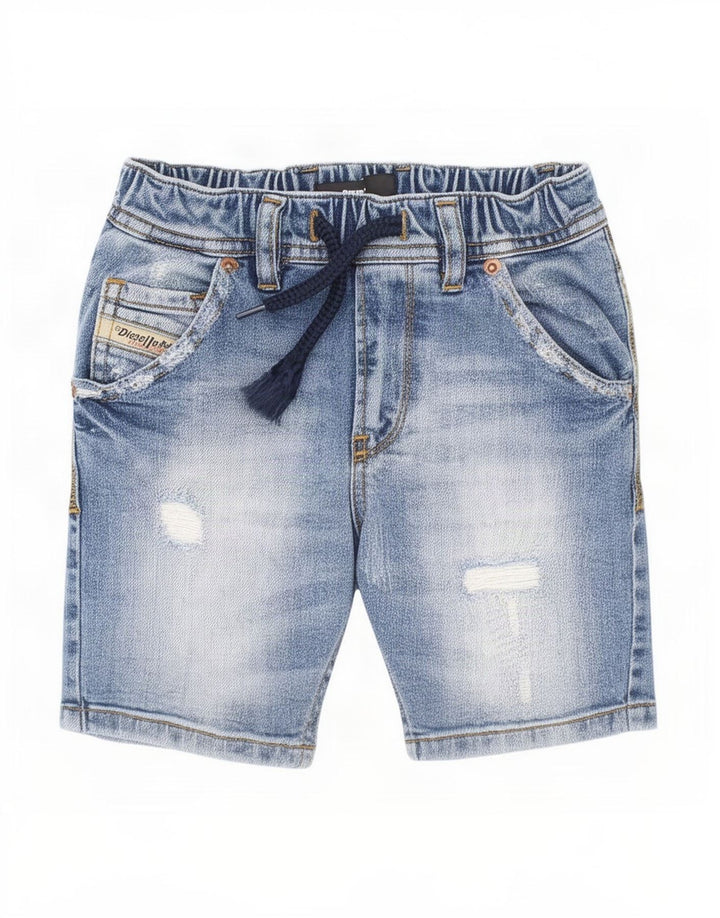 Diesel Jungen Distressed Denim Shorts 3-4 Jahre W20 Blaue Baumwolle
