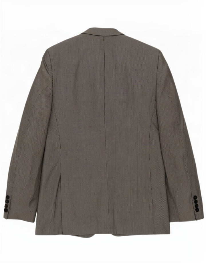 Zara Herren-Blazer mit 2 Knöpfen, EU 52, groß, grauer Nadelstreifen