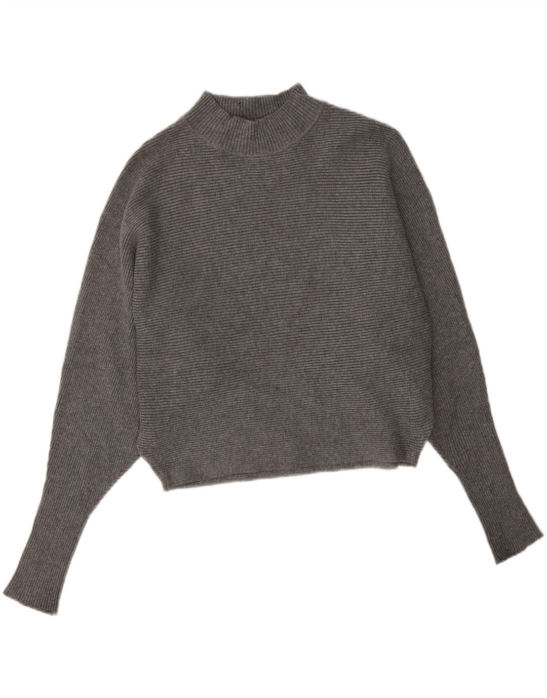Zara Damen Crop Oversized Rollkragenpullover Pullover UK 10 Small Grau