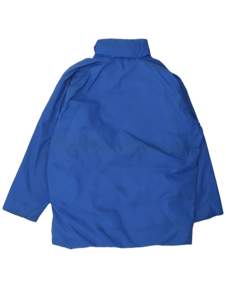 Moncler Herren-Jacke mit Kapuze, gepolstert, Größe 3, groß, blaues Polyamid