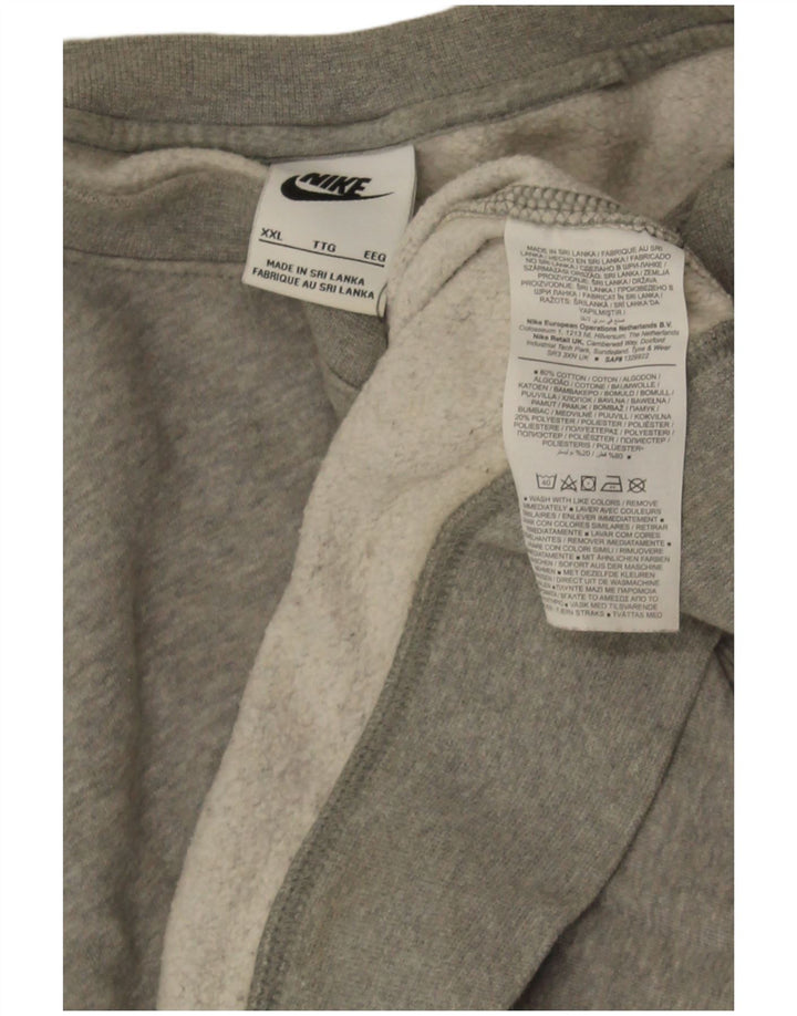 Nike Herren Sweatshirt Pullover 2XL Grau gefleckte Baumwolle