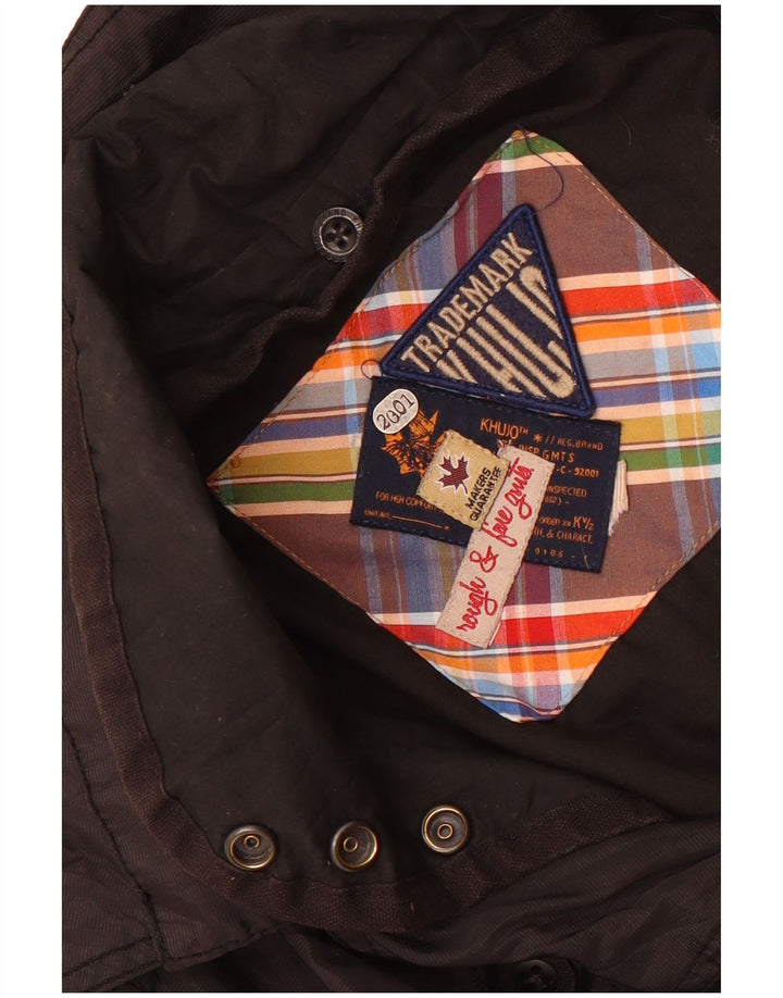 Trademark Damen Zweireihige Windjacke UK 14 Medium Schwarz