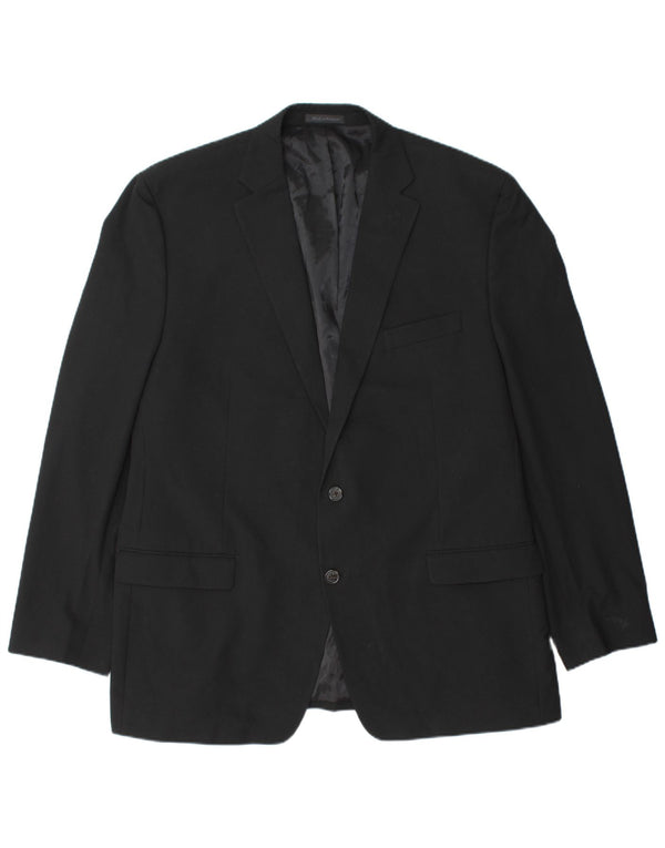 CHAPS Herren-Blazer, lang, 2 Knöpfe, UK 48, 4XL, Schwarz, Polyester