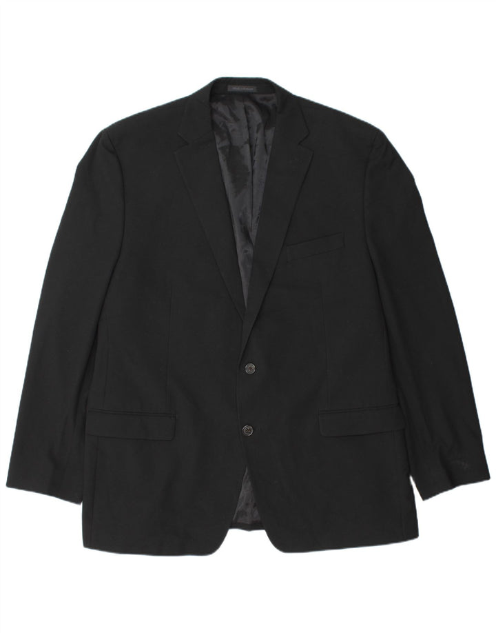 CHAPS Herren-Blazer, lang, 2 Knöpfe, UK 48, 4XL, Schwarz, Polyester