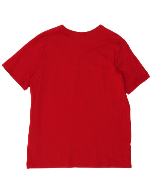 Jordan Herren Grafik-T-Shirt-Oberteil XL aus roter Colourblock-Baumwolle