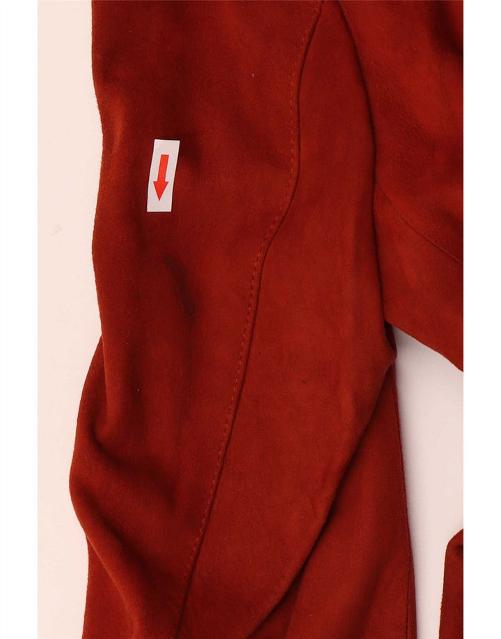 Vintage Damen Wildlederjacke IT 52 2XL Rotes Leder