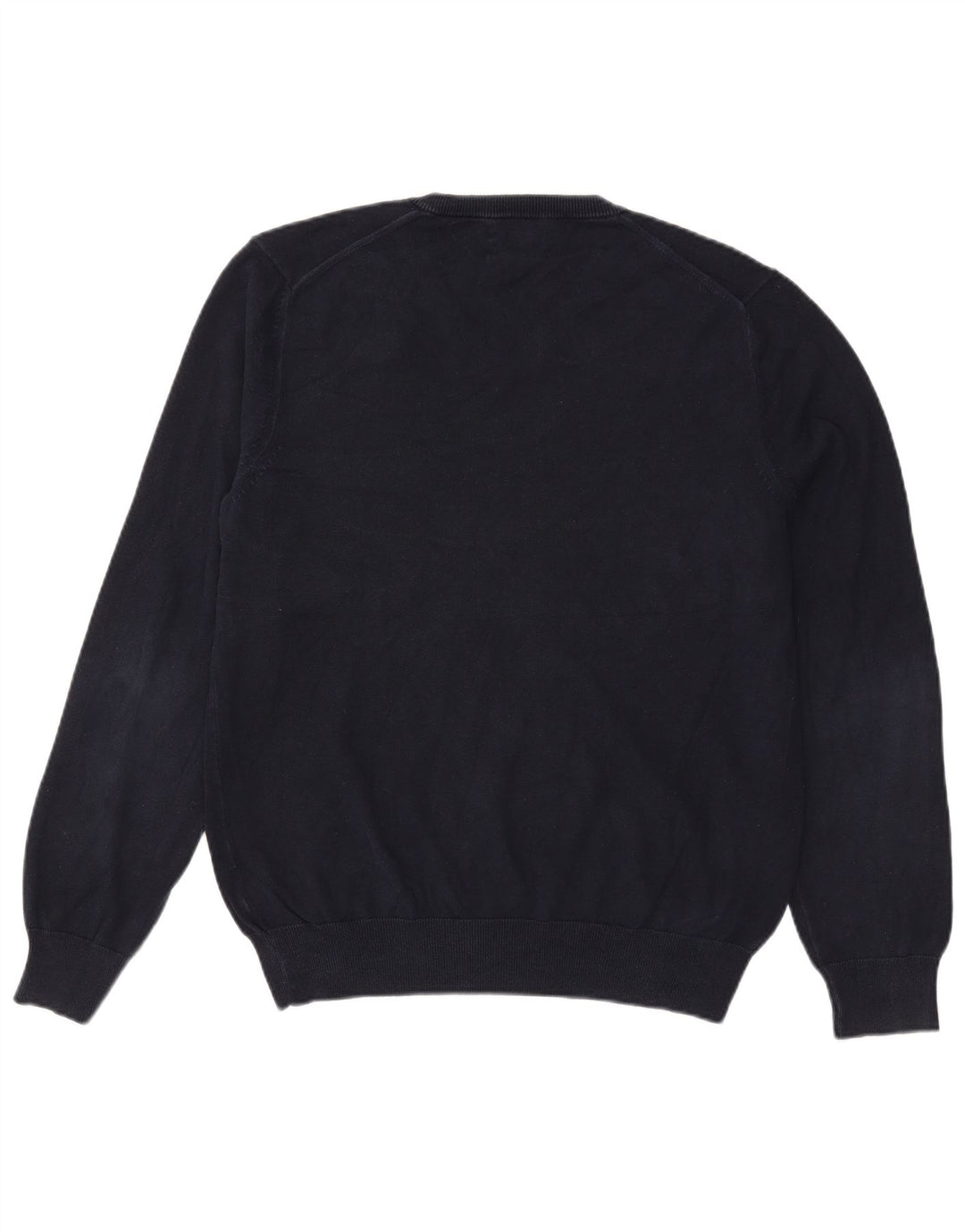 Marks & Spencer Herren-Pullover mit V-Ausschnitt, groß, marineblaue Baumwolle