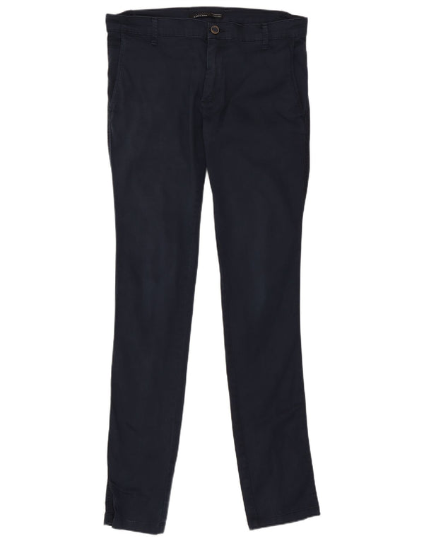 Zara Herren Skinny Chino Hose EU 38 Small W30 L32 Marineblau