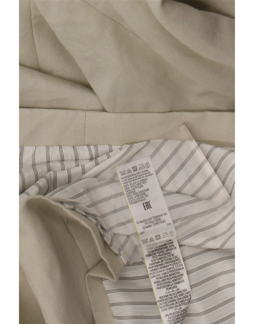 Marks & Spencer Zweireihiger Damen-Blazer, Gr. 40, Beige