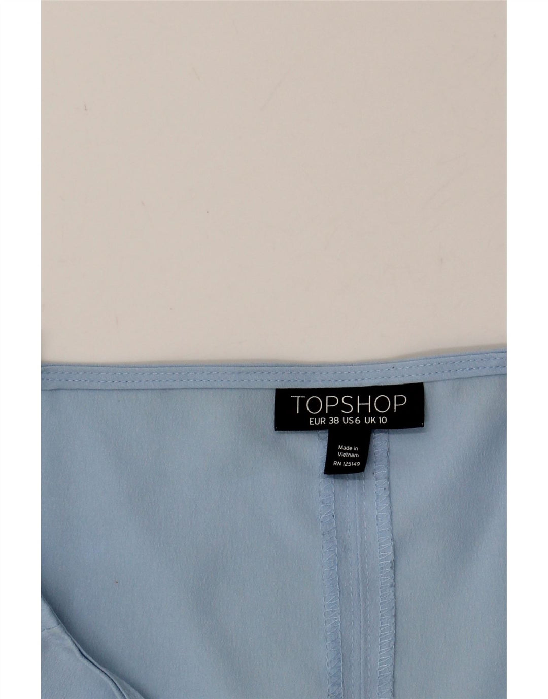 TOPSHOP Womens Cami Top UK 10 Small Blue Polyester Vintage Topshop and Second-Hand Topshop from Messina Hembry 
