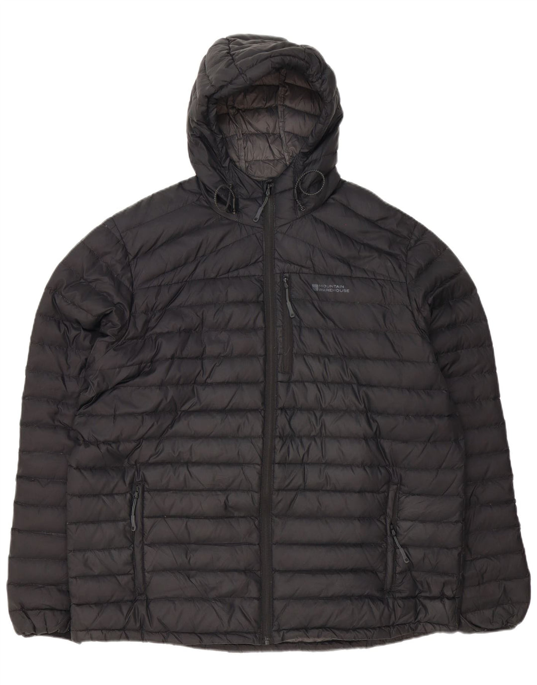 MOUNTAIN WAREHOUSE Wattierte Herrenjacke mit Kapuze, UK 42, XL, Schwarz, Polyester