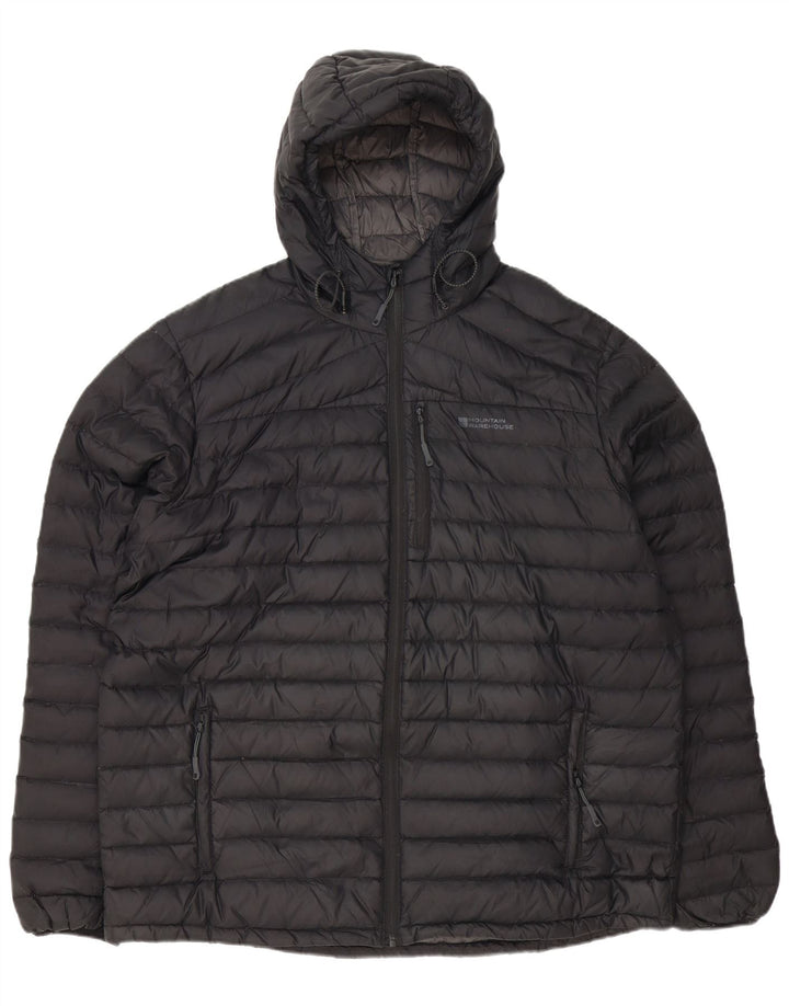 MOUNTAIN WAREHOUSE Wattierte Herrenjacke mit Kapuze, UK 42, XL, Schwarz, Polyester