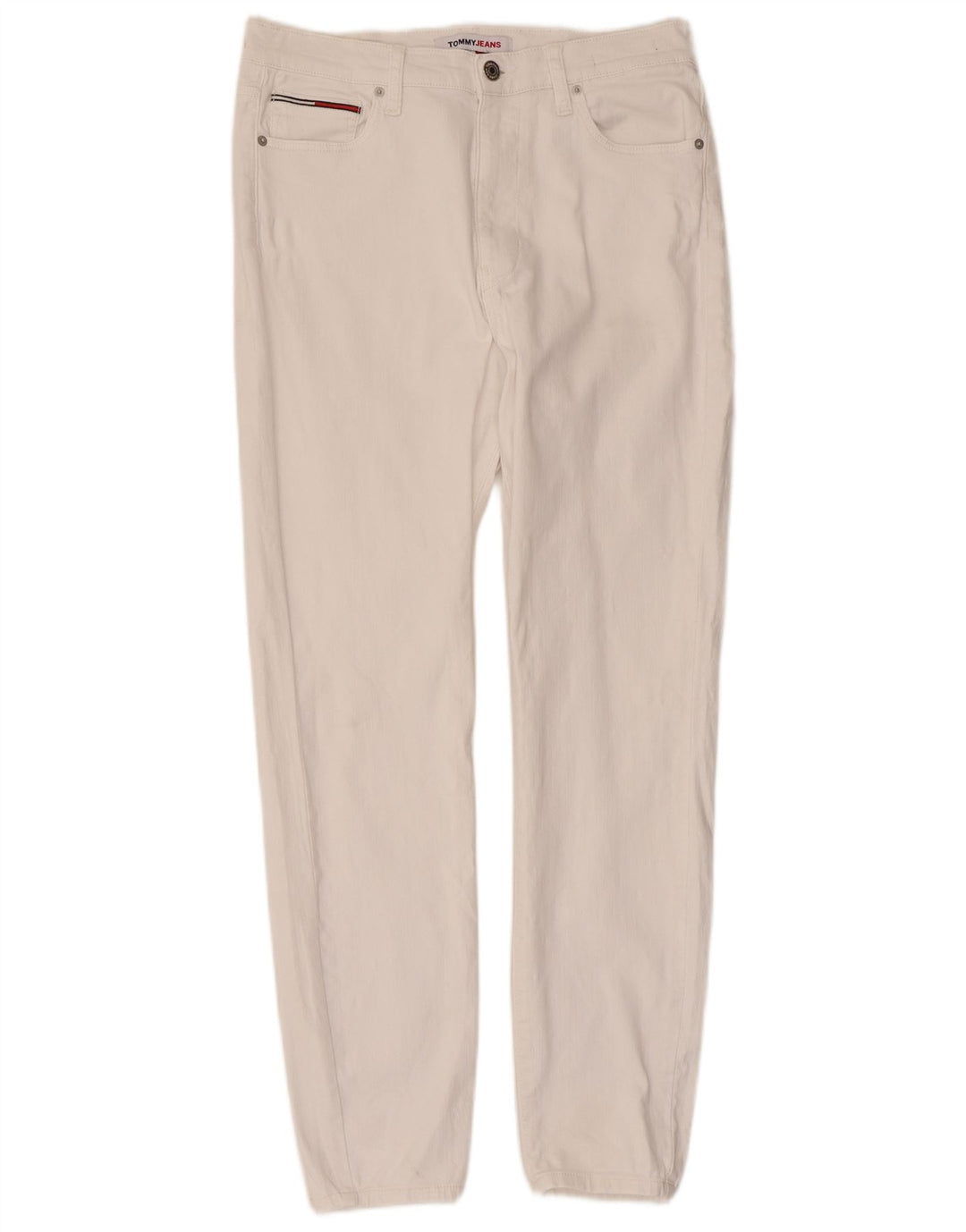 Tommy Hilfiger Damen Slim Jeans W32 L30 Weiße Baumwolle