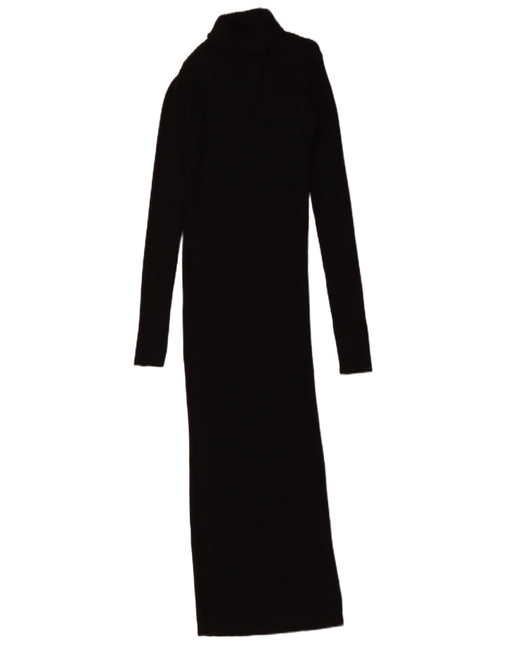 Zara Maxi-Pulloverkleid für Damen, Größe S, Schwarz