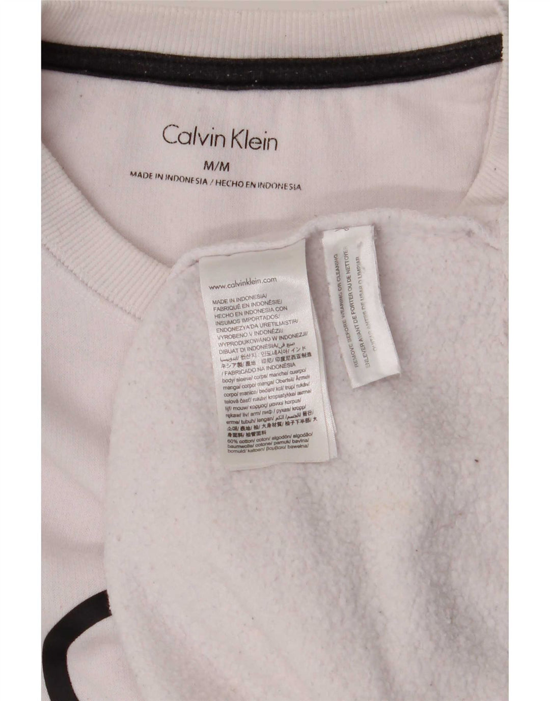 Calvin Klein Herren-Sweatshirt mit Grafik, mittelweiße Baumwolle