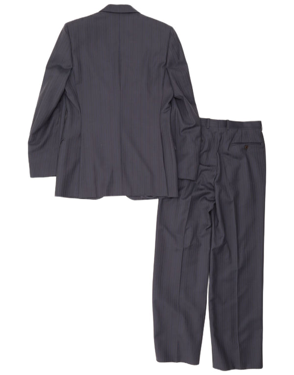 Pierre Cardin Herrenanzug IT 46 Small W30 L30 Marineblauer Nadelstreifen