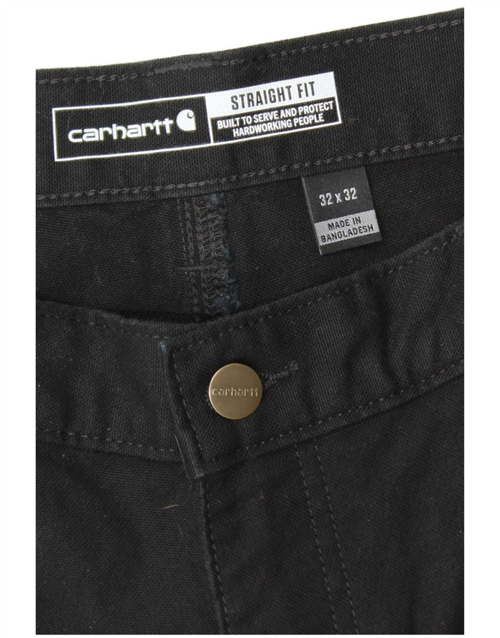 CARHARTT Gerade Herren-Cargohose, W32, L32, schwarze Baumwolle