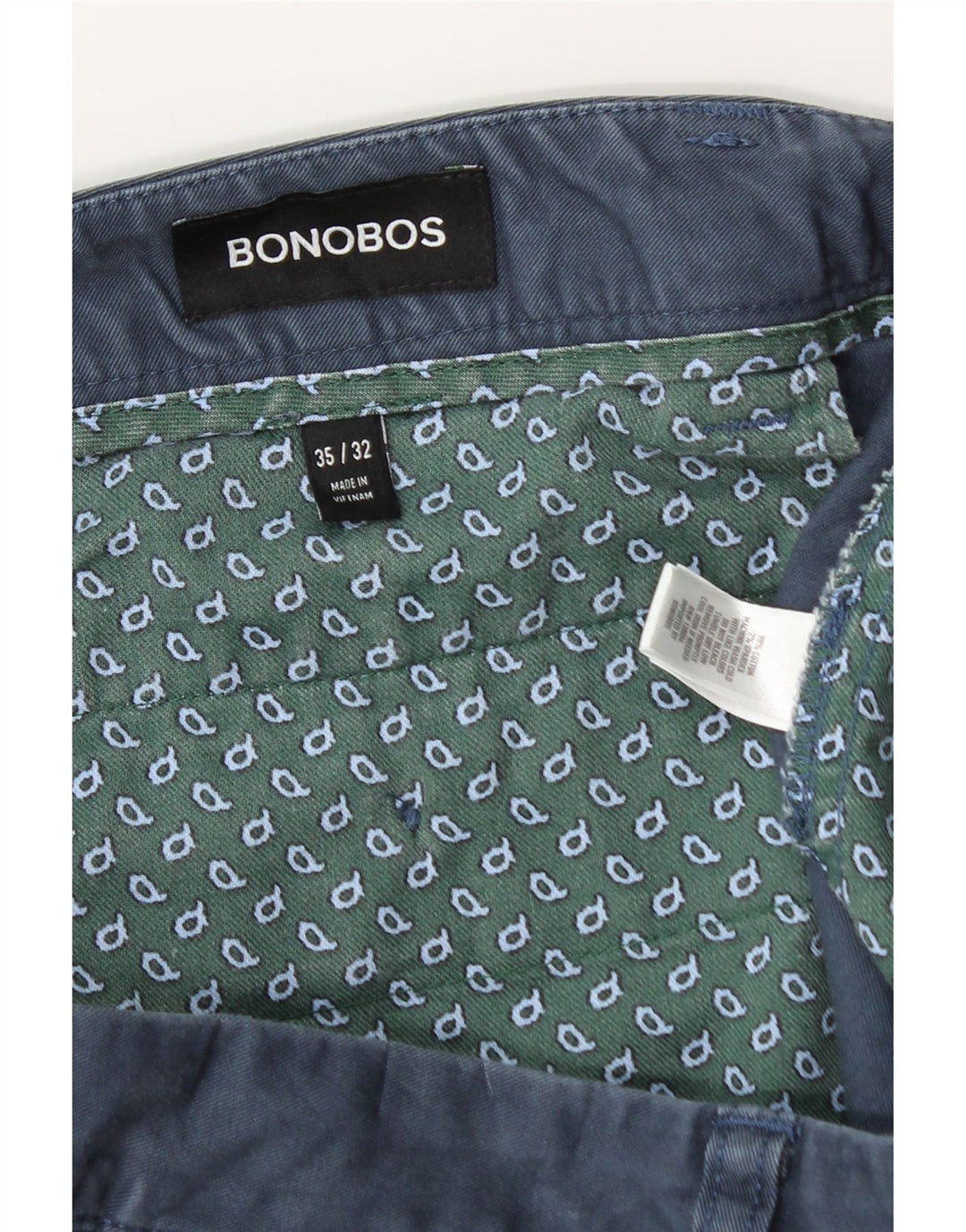 BONOBOS Slim Chino-Hose für Herren, W35, L30, Blau, Baumwolle