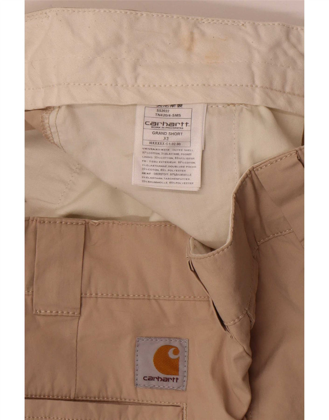 Carhartt Herren Pegged Chino Shorts W32 Mittelbeige Baumwolle
