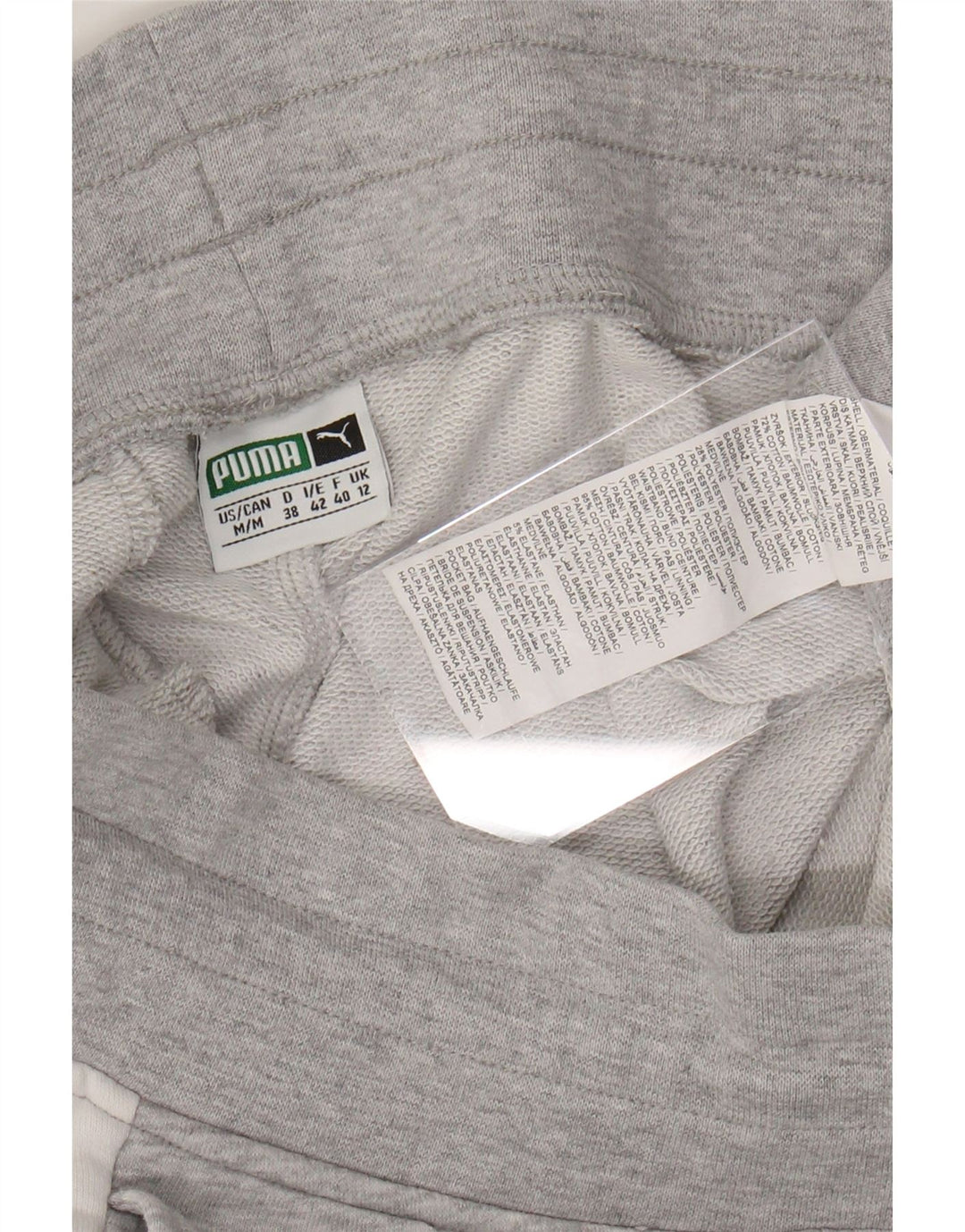 PUMA Damen Trainingshose Jogger UK 12 Mittelgrau Farbblock
