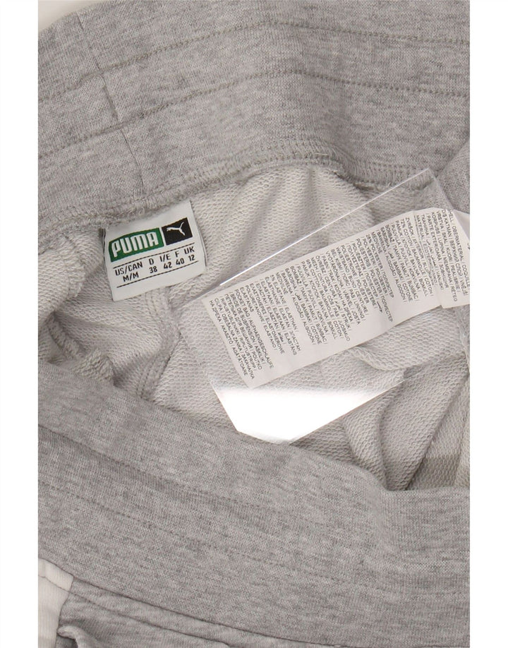 PUMA Damen Trainingshose Jogger UK 12 Mittelgrau Farbblock