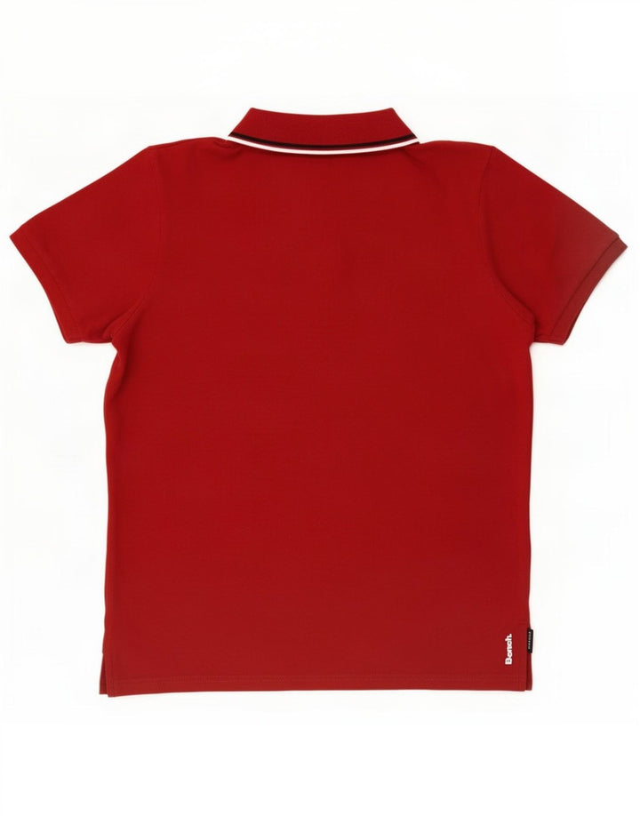Bench Herren-Poloshirt aus mittelroter, gestreifter Baumwolle