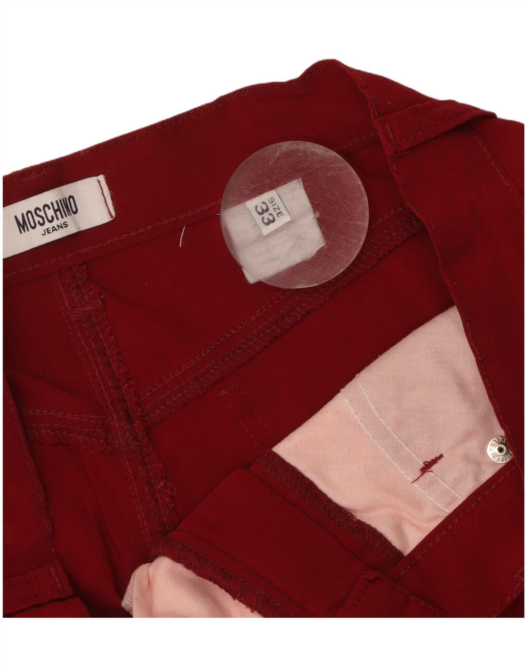 Moschino Herren gerade Freizeithose W33 L33 Rot