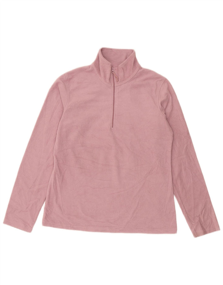 Mountain Warehouse Damen-Fleecepullover mit Reißverschluss am Kragen, UK 14, Mittelrosa