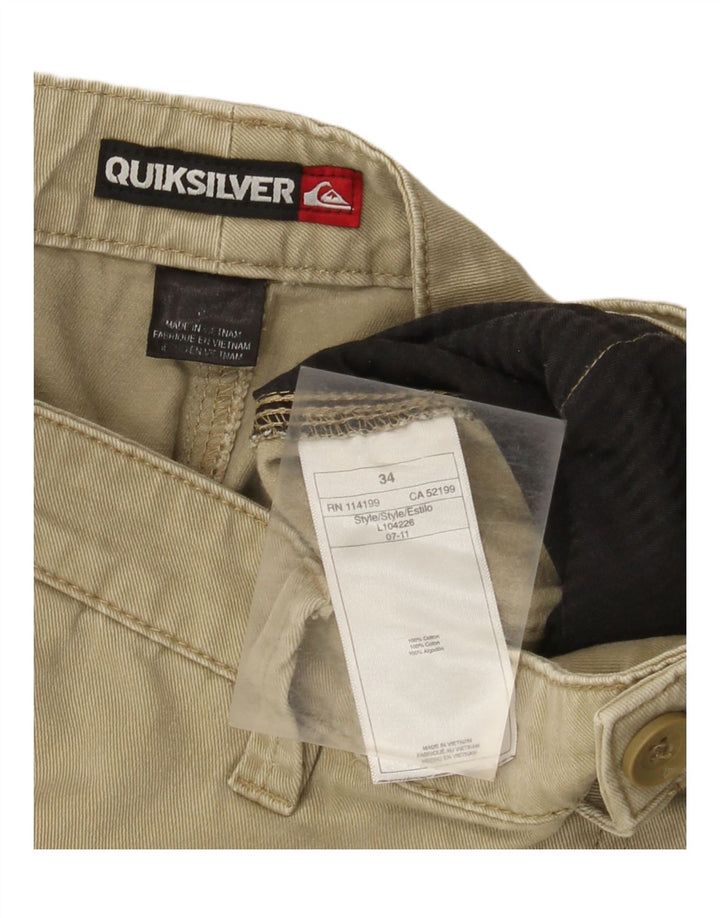 Quiksilver Herren Cargoshorts W34 Large Khaki Baumwolle