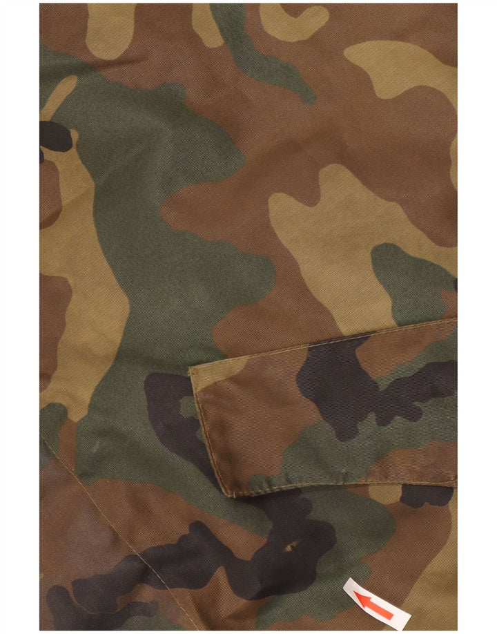 Vintage Herren Militärjacke UK 42 XL Khaki Camouflage Polyester